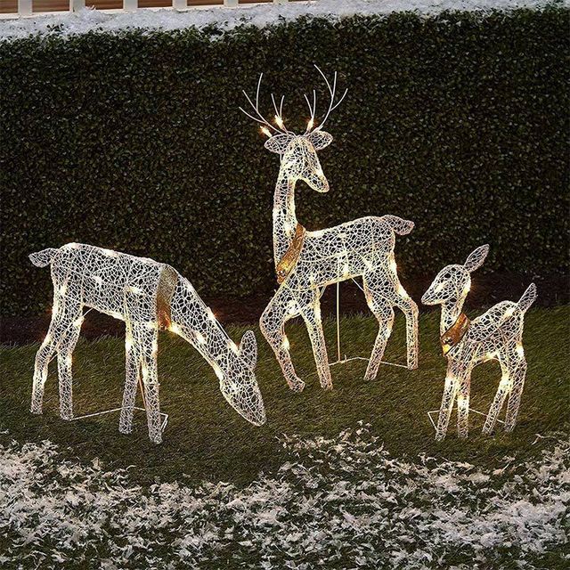 Family Reindeer Set Warm Light 2D XmasGlow