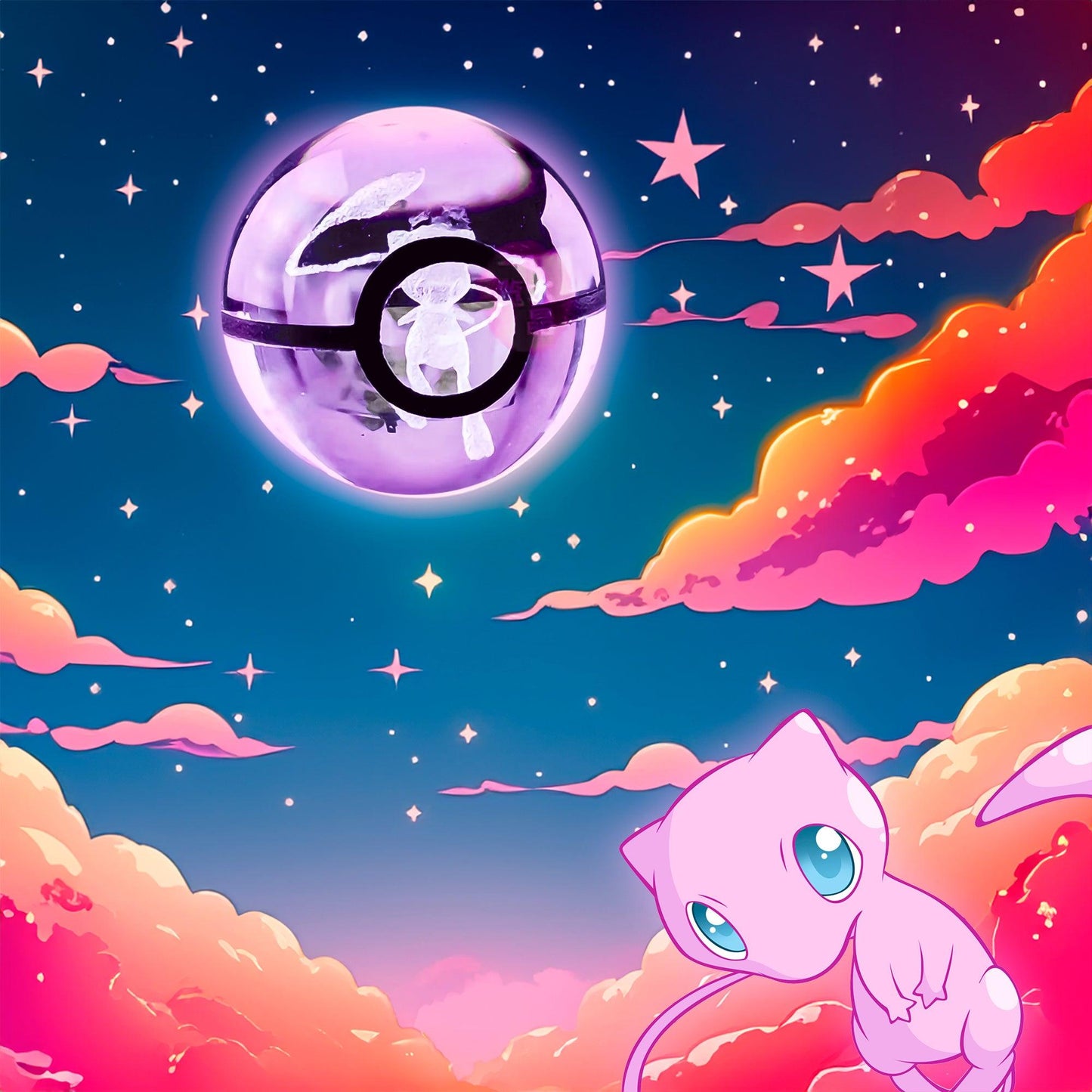 Crystal Keychain Light PokeGlow - Top #2 - WarmGlow Lights